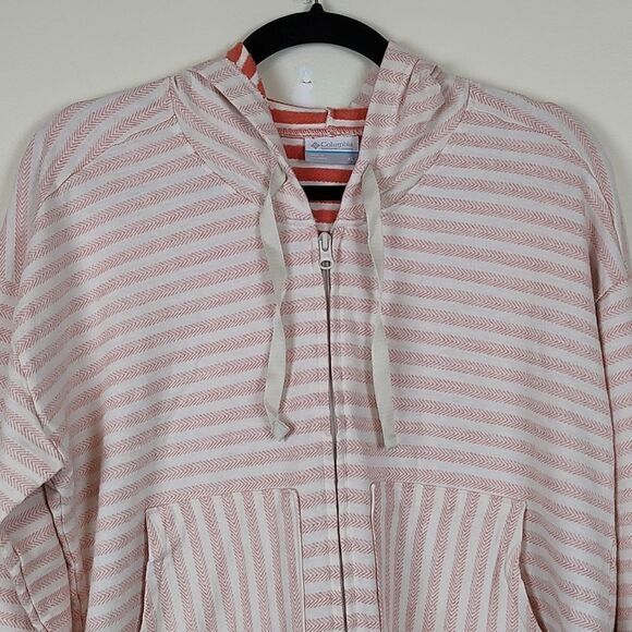 Columbia Striped Full Zip Hoodie Jacket Size XL - Picture 5 of 13
